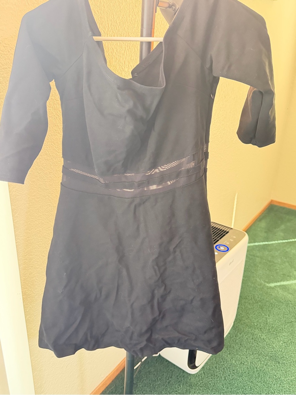 Black Women’s Short Sleeve A-Line Dress